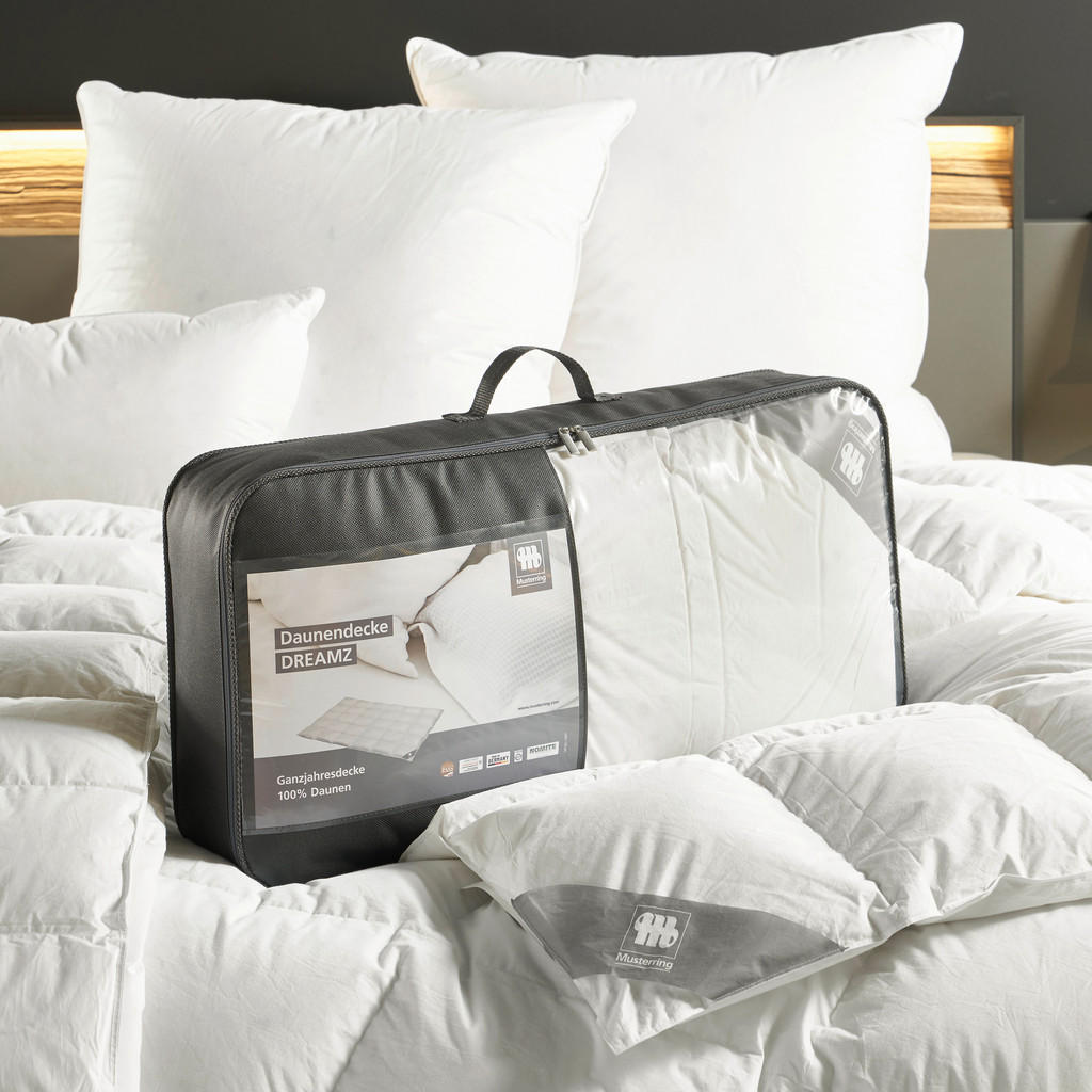 Thumbnail - Musterring Ganzjahresdecke Dreamz, Weiß, Textil, Füllung: Daunen,Daunen, 155x220 cm, Oeko-Tex® Standard 100, Downpass, S...