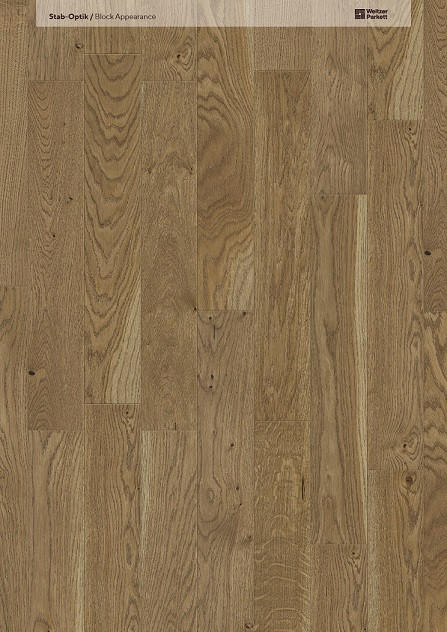 FISCHGRÄT Eiche Mandel Stab 750  per  m² - Eichefarben, Design, Holz (75/12,5/0,93cm) - Weitzer Parkett