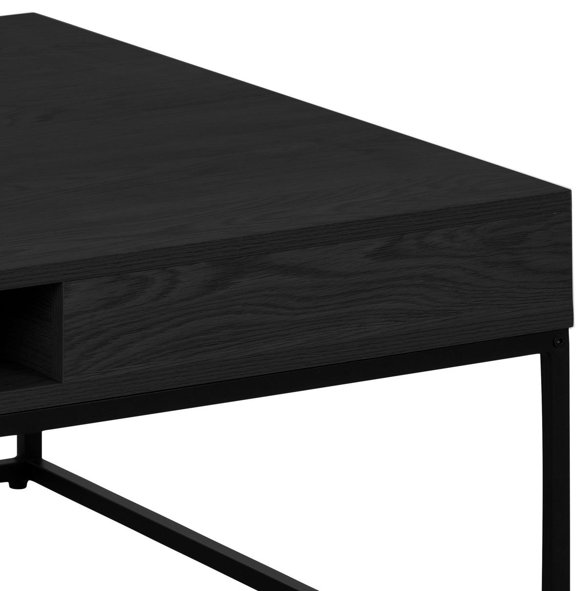 COUCHTISCH Metall, Holzwerkstoff 80/80/40 cm  - Eschefarben/Schwarz, Trend, Holzwerkstoff/Metall (80/80/40cm) - MID.YOU