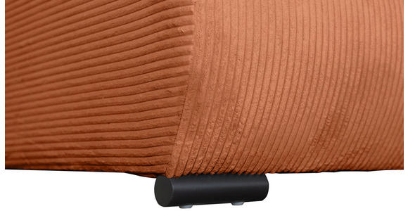 WOHNLANDSCHAFT  in Cord Rostfarben  - Rostfarben/Schwarz, KONVENTIONELL, Textil/Metall (191/351/191cm) - Carryhome