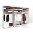SCHWEBETÜRENSCHRANK 249/222/68 cm 3-türig Anthrazit  - Anthrazit/Hellgrau, Design, Glas/Holzwerkstoff (249/222/68cm) - Moderano