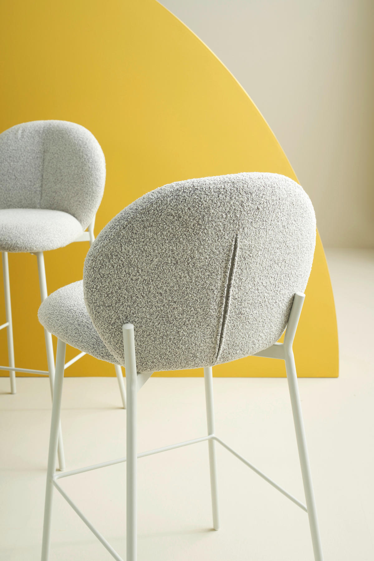 BARHOCKER-SET in Greige  - Greige/Seidengrau, MODERN, Textil/Metall (47/102,7/52cm) - Schöner Wohnen