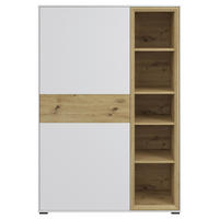HIGHBOARD  in 95,5/140,2/38 cm  - Weiss/Eichefarben, Modern, Holz/Holzwerkstoff (95,5/140,2/38cm) - Hom`in