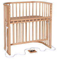 BEISTELLBETT Boxspring Comfort Plus   - Naturfarben, Basics, Holz (56,5/96,5/96cm) - Babybay