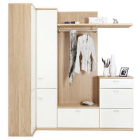 GARDEROBE 4-teilig  in  - Eichefarben/Creme, Design, Holz/Holzwerkstoff - Invivus