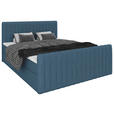 BOXBETT 160/200 cm  in Blau  - Blau/Schwarz, Basics, Kunststoff/Textil (160/200cm) - Carryhome