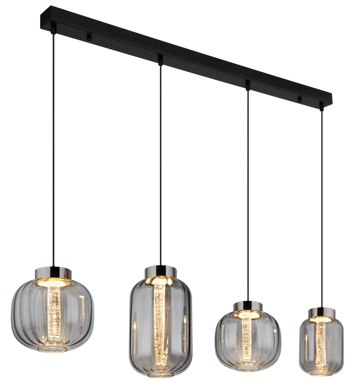 VISEČA LED-SVETILKA   //3000 K/230 V/ - barve kroma/črna, Basics, kovina/umetna masa (120/21/150cm) - Globo