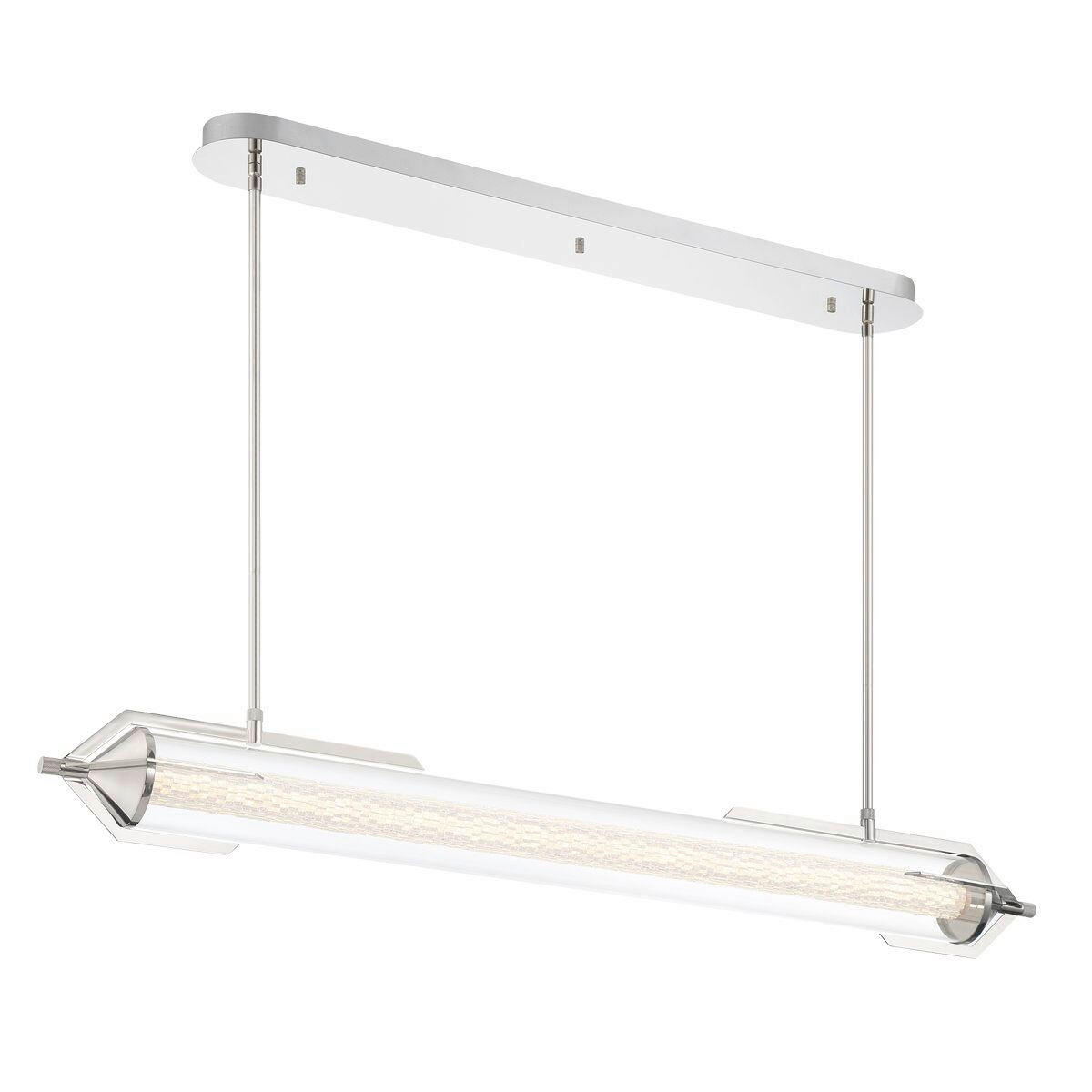 LED-HÄNGELEUCHTE Eurofase 122/43,5/13,8 cm  - Chromfarben, Basics, Glas/Metall (122/43,5/13,8cm) - Elstead Lighting
