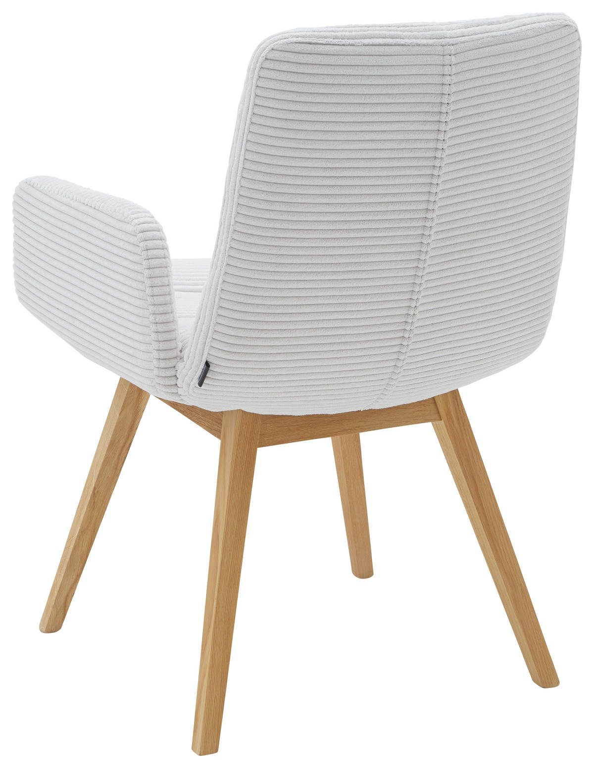 ARMLEHNSTUHL  Lederauswahl, Stoffauswahl Cord  Creme  - Creme/Naturfarben, Design, Holz/Textil (61/88/66cm) - Dieter Knoll