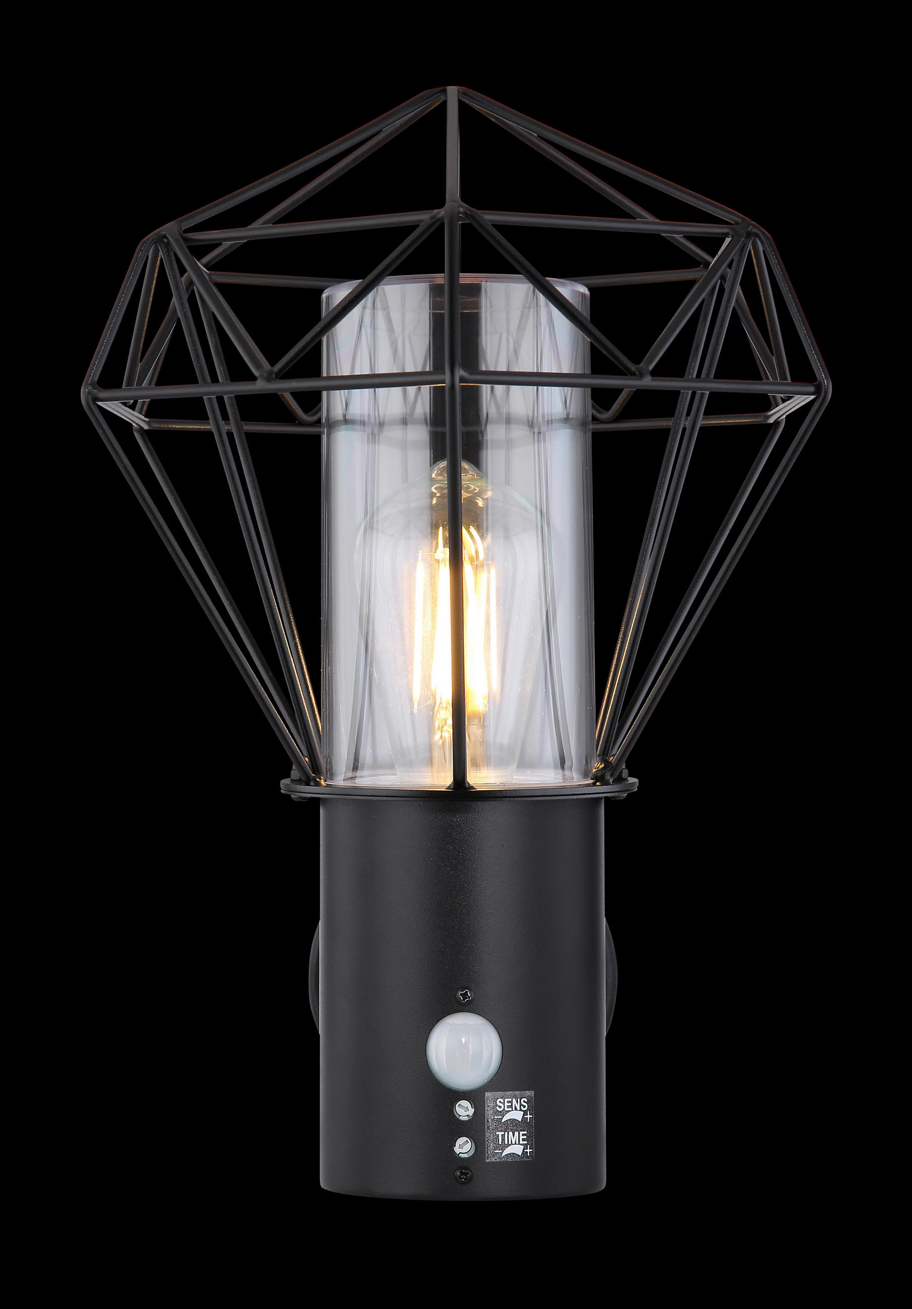 Thumbnail - Globo AUßENLEUCHTE, Klar, Schwarz, Metall, Kunststoff, 27.5x34x22.5 cm, Bewegungsmelder, Lampen & Leuchten, Außenbeleuch...