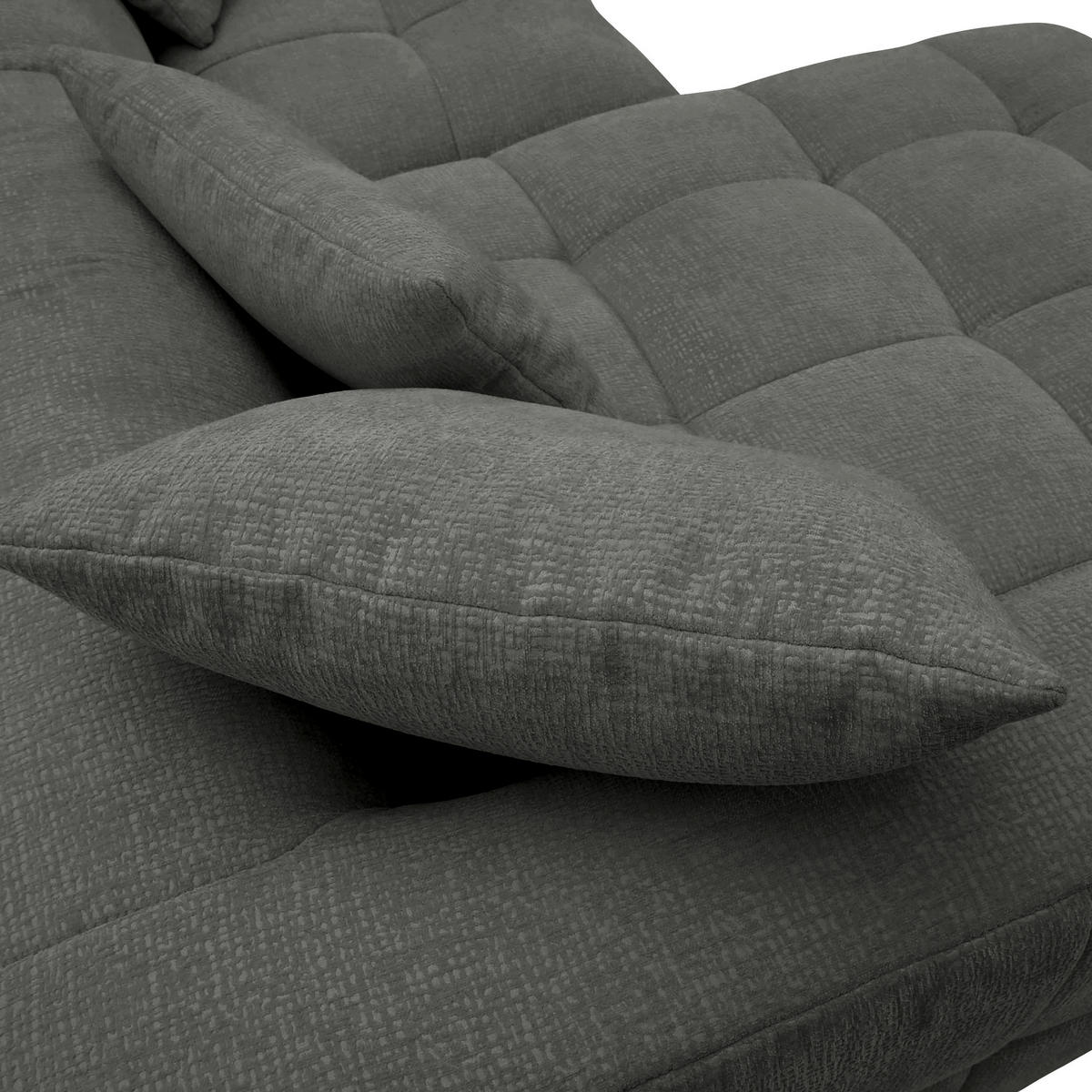 ECKSOFA in Flachgewebe Schwarz  170/280 cm  - Schwarz, KONVENTIONELL, Kunststoff/Textil (170/280cm) - Carryhome