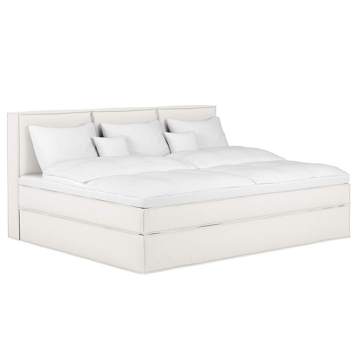 BOXSPRINGBETT 270/220 cm  in Creme  - Creme, Design, Textil (270/220cm) - home24