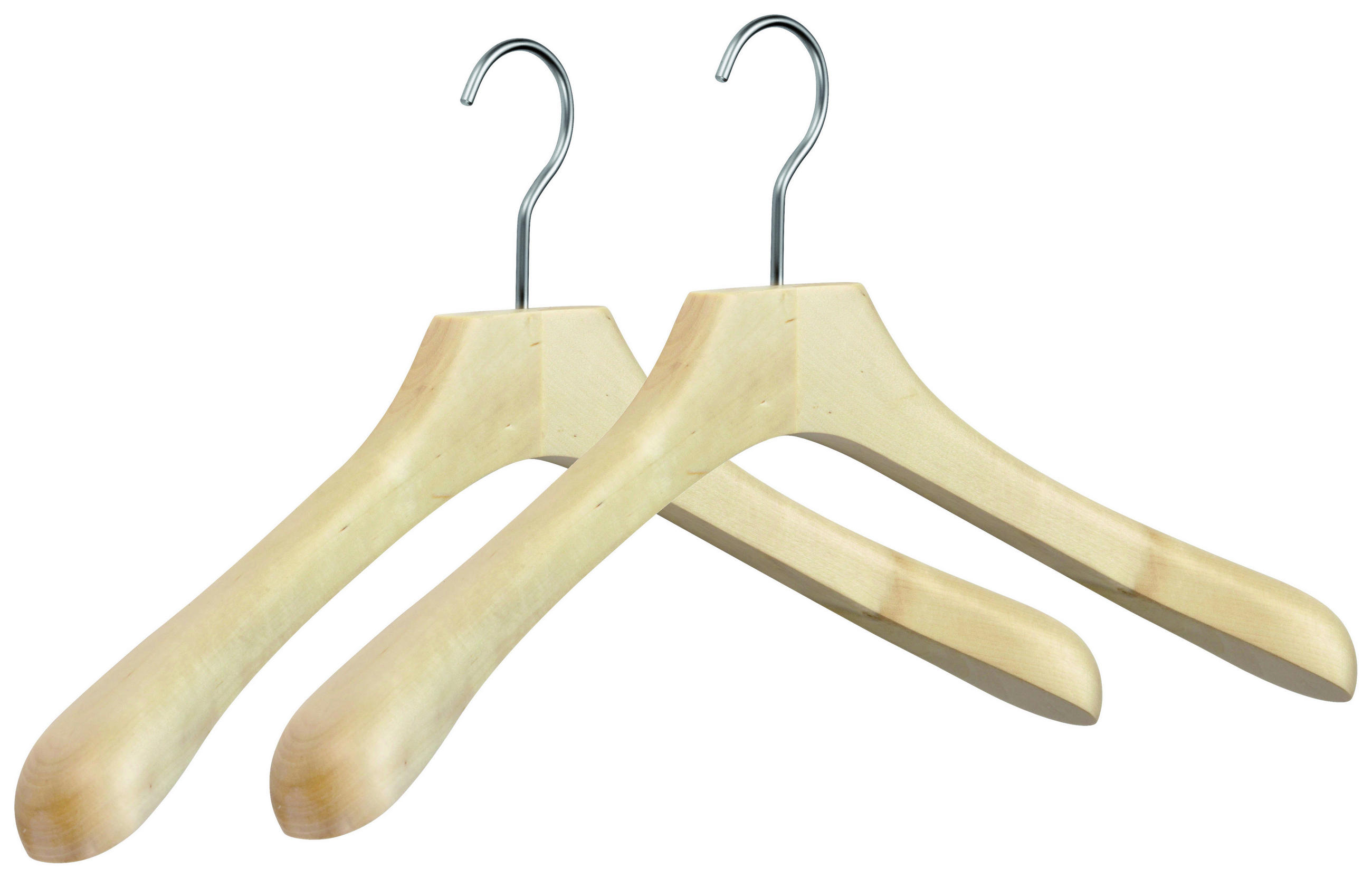 KLEIDERBÜGELSET 2-TEILIG 45 cm Holz  - Ahornfarben, KONVENTIONELL, Holz (45cm)