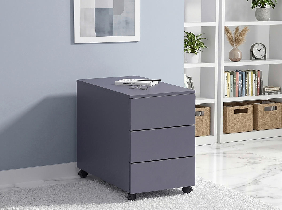 ROLLCONTAINER 39/55/70 cm  - Grau, MODERN, Holzwerkstoff/Kunststoff (39/55/70cm) - Livetastic