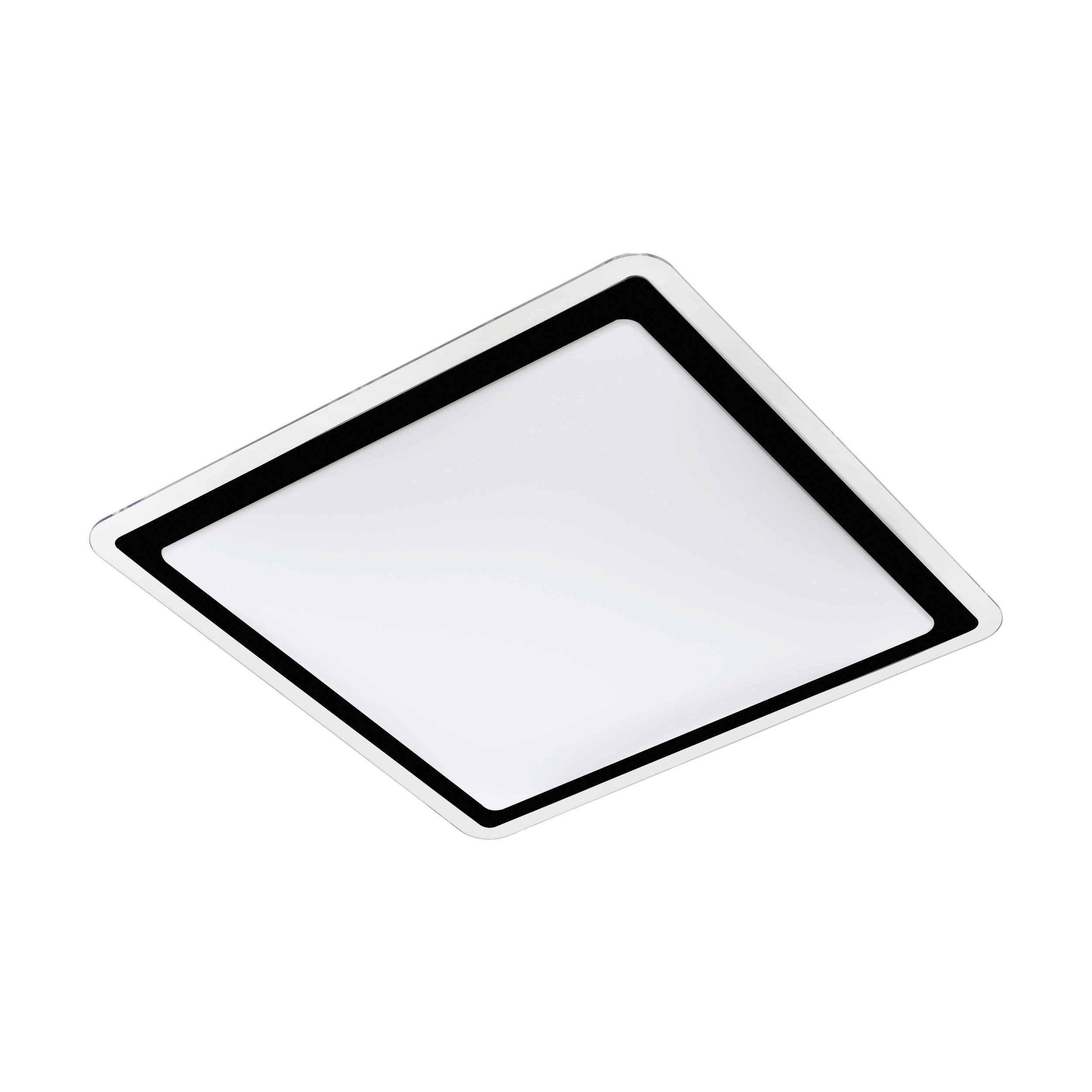 TAKLAMPA Competa 2 21 W 34/34/7,5 cm  - vit/svart, Design, metall/plast (34/34/7,5cm) - Eglo