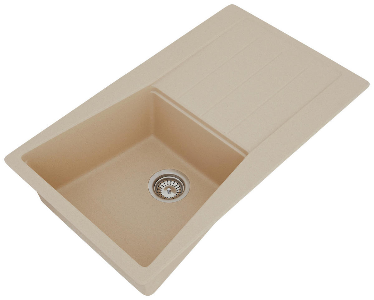 SPÜLE 1725SEATTLE86X50B  - Beige, Trend, Stein (86/20/50cm) - Respekta