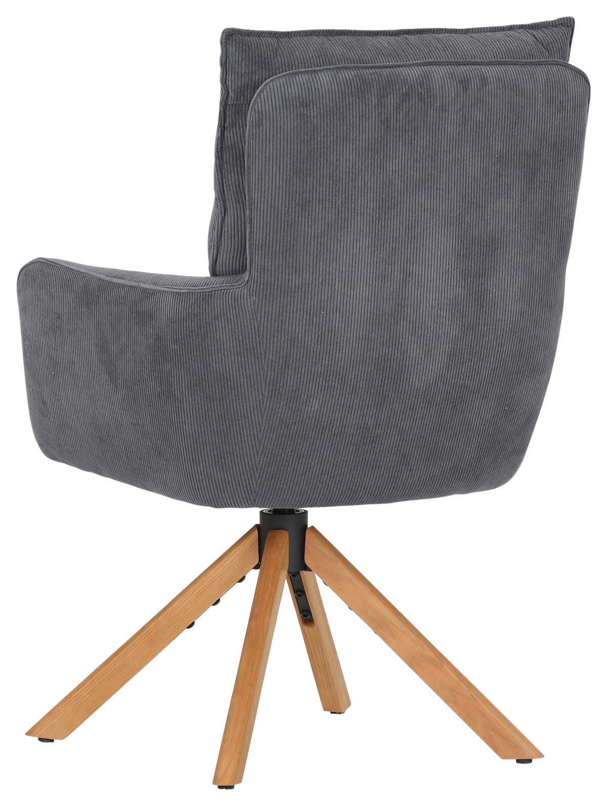 ARMLEHNSTUHL  Stoffauswahl, Sitzfläche 360° drehbar, automatische Rückholfunktion Cord  - Eichefarben/Anthrazit, Design, Holz/Textil (60/95/62cm) - Novel