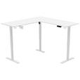 ECKSCHREIBTISCH 160/160/72-117 cm  in Weiß  - Weiß, KONVENTIONELL, Holzwerkstoff/Kunststoff (160/160/72-117cm) - Carryhome