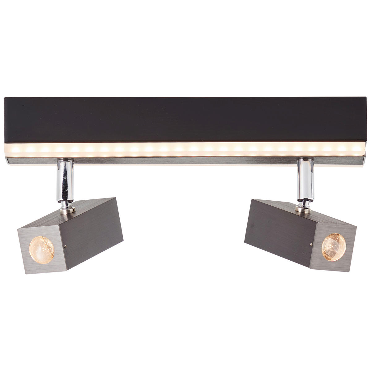 LED-STRAHLER 27/9,8/5 cm   - Schwarz/Alufarben, Design, Metall (27/9,8/5cm) - Brilliant