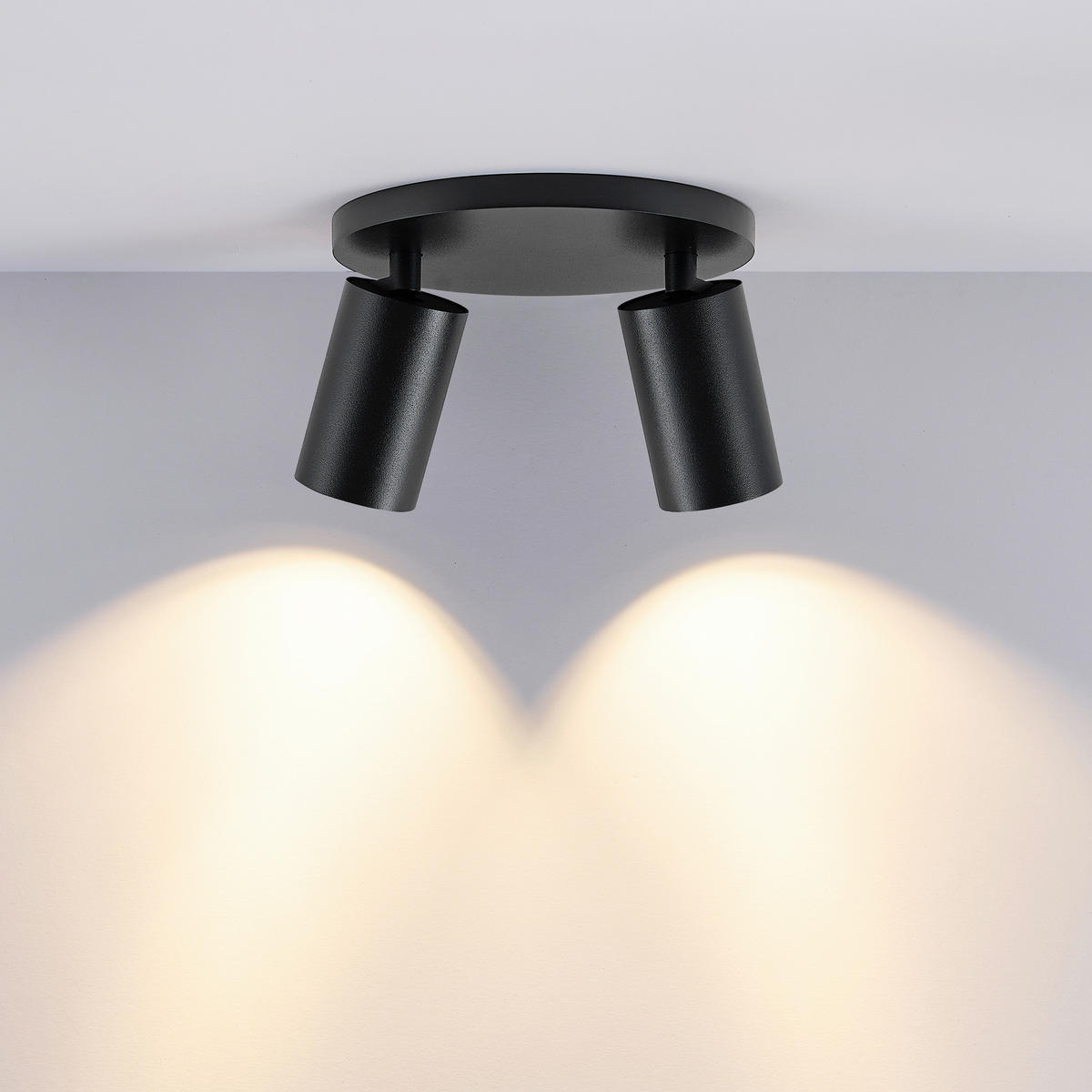 DECKENSTRAHLER - Schwarz, Design, Metall (20/20/12,5cm)