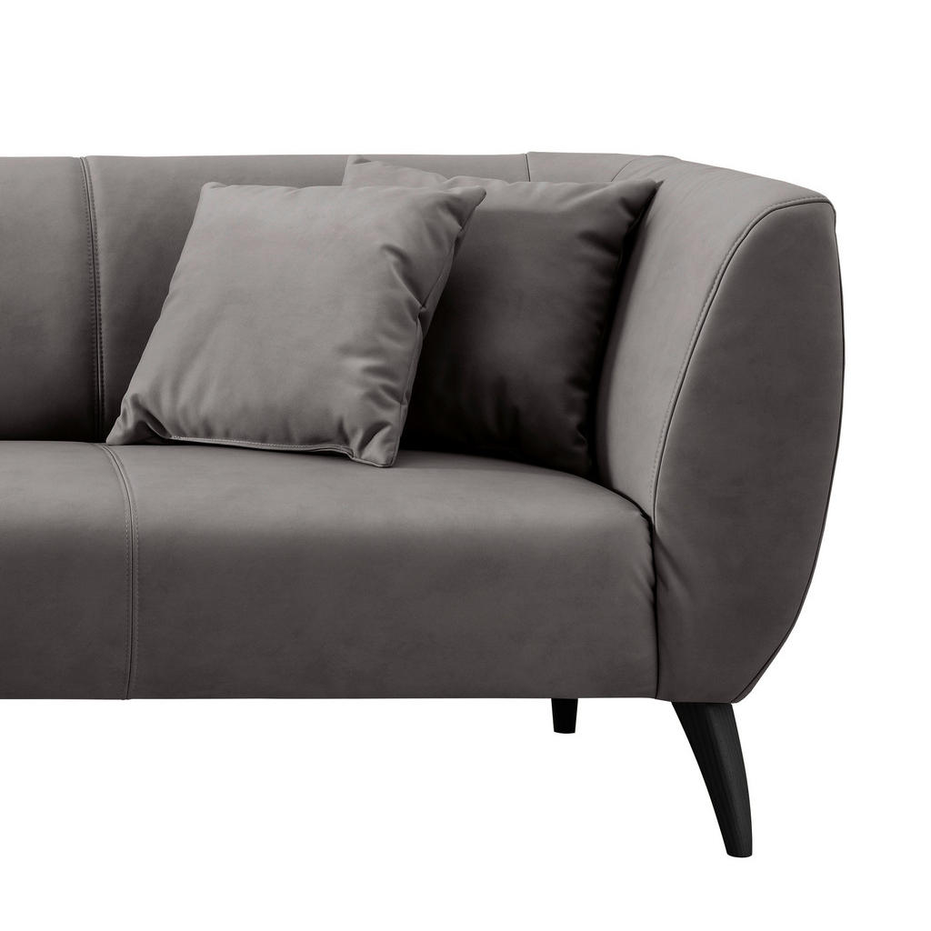 Thumbnail - Livetastic Ecksofa, Schwarz, Textil, Buche, Uni, 4-Sitzer, Füllung: Schaumstoff, Ottomane links, L-Form, 264x160 cm, Mad...