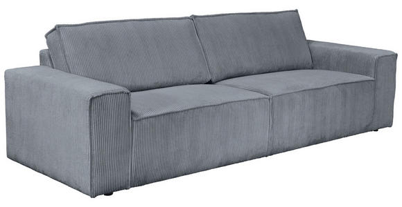 3-SITZER-SOFA Cord Dunkelgrau - Dunkelgrau/Schwarz, KONVENTIONELL, Kunststoff/Textil (248/76/95cm) - Carryhome