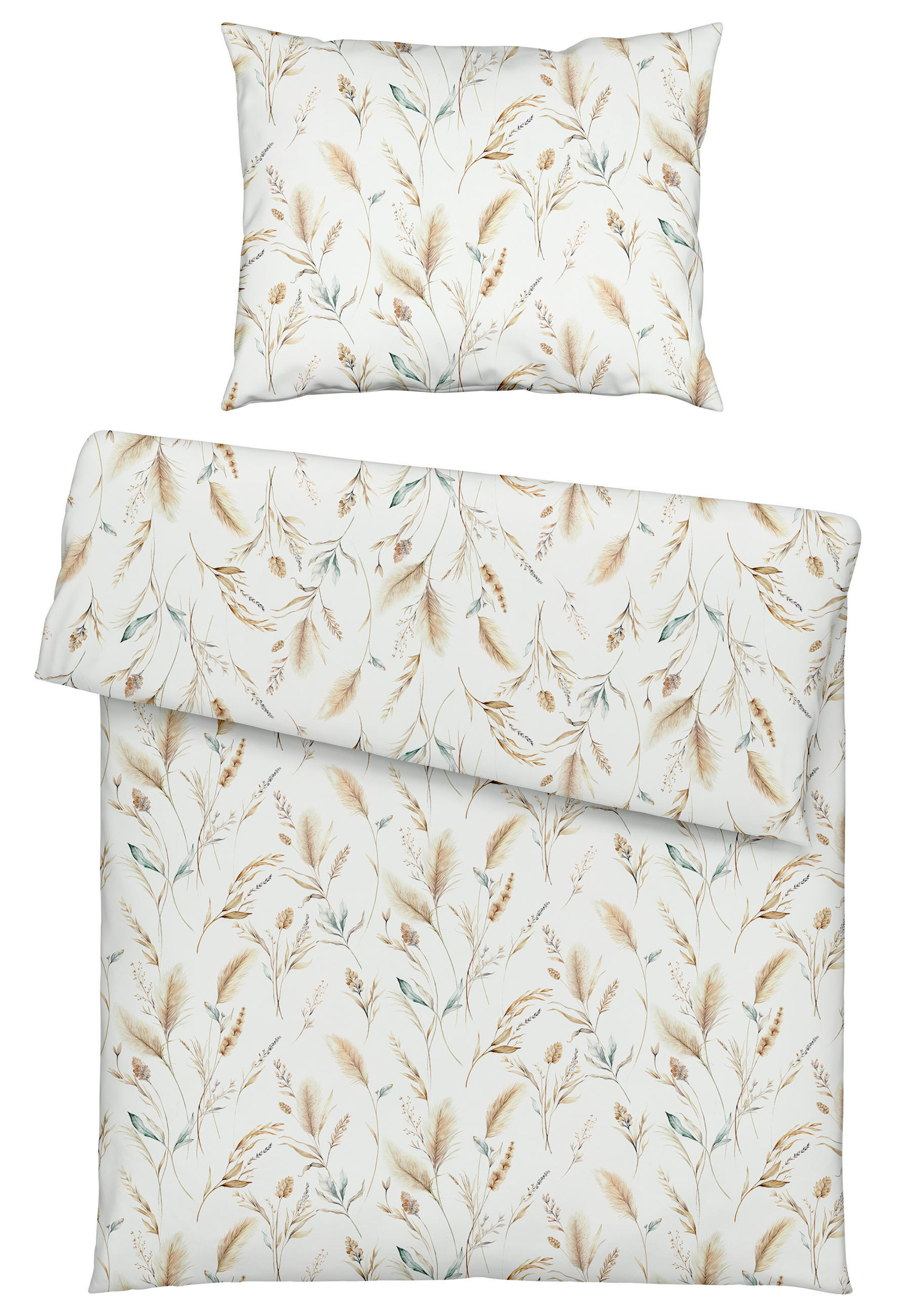 BETTWÄSCHE 3-teilig Atelier Makosatin 140/200 cm  - Naturfarben, Basics, Textil (140/200cm) - Estella