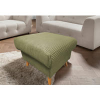 HOCKER Textil Olivgrün  - Naturfarben/Olivgrün, Design, Holz/Textil (61/43/61cm) - P & B
