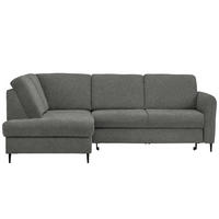 KUTNA GARNITURA tekstil  tamno siva   - tamno siva/crna, Moderno, tekstil/drvo (184/241cm) - Carryhome