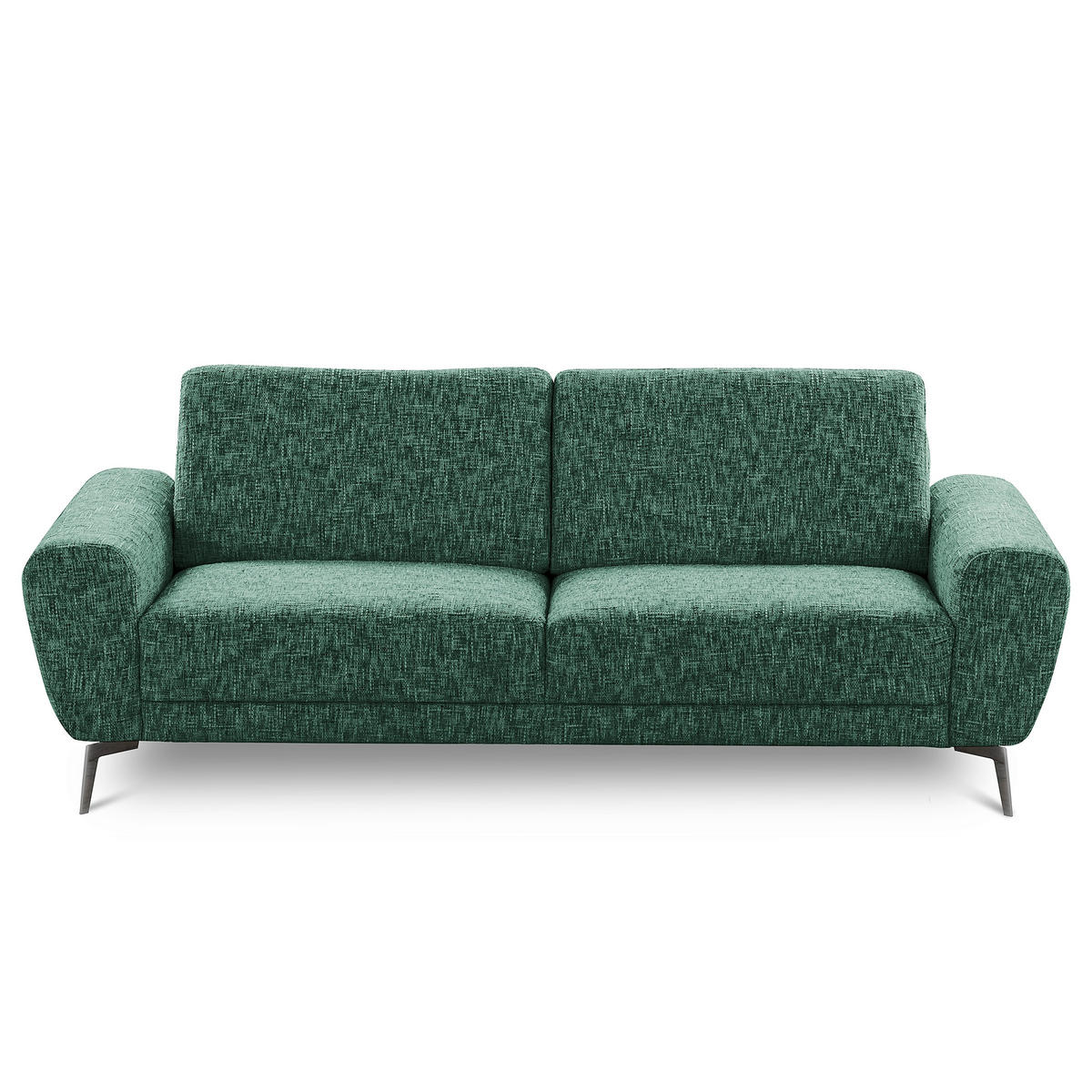 3-SITZER-SOFA Webstoff Grün  - Schwarz/Grün, Design, Textil/Metall (187/85/92cm) - Livetastic
