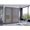 ORMAR - VISEĆA KLIZNA VRATA siva, boja hrasta, sahara  180/198/65 cm  - sahara/siva, Konvencionalno, metal/pločasti materijal (180/198/65cm) - Carryhome