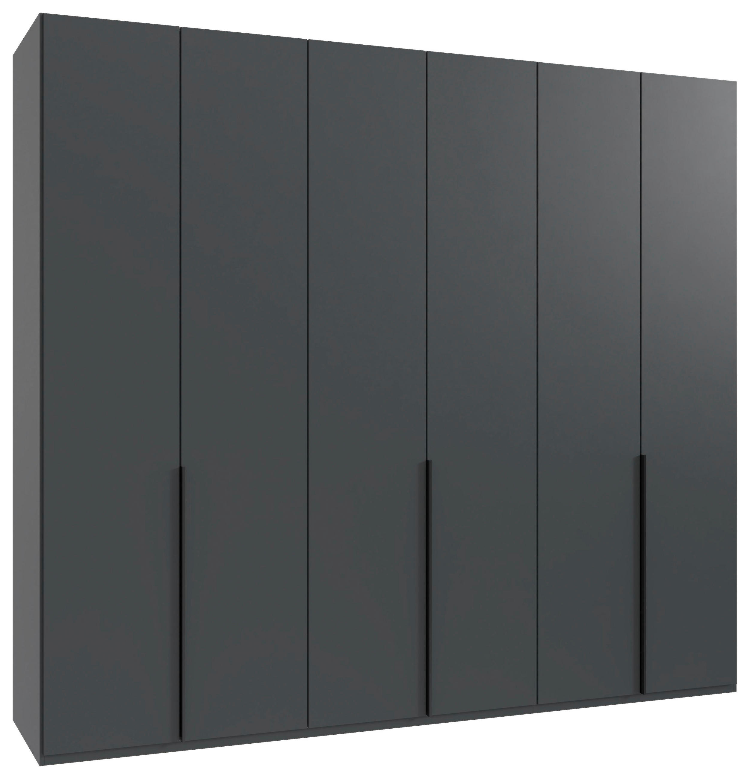 DREHTÜRENSCHRANK  in Graphitfarben  - Schwarz/Graphitfarben, MODERN, Holzwerkstoff/Metall (270/236/58cm) - MID.YOU