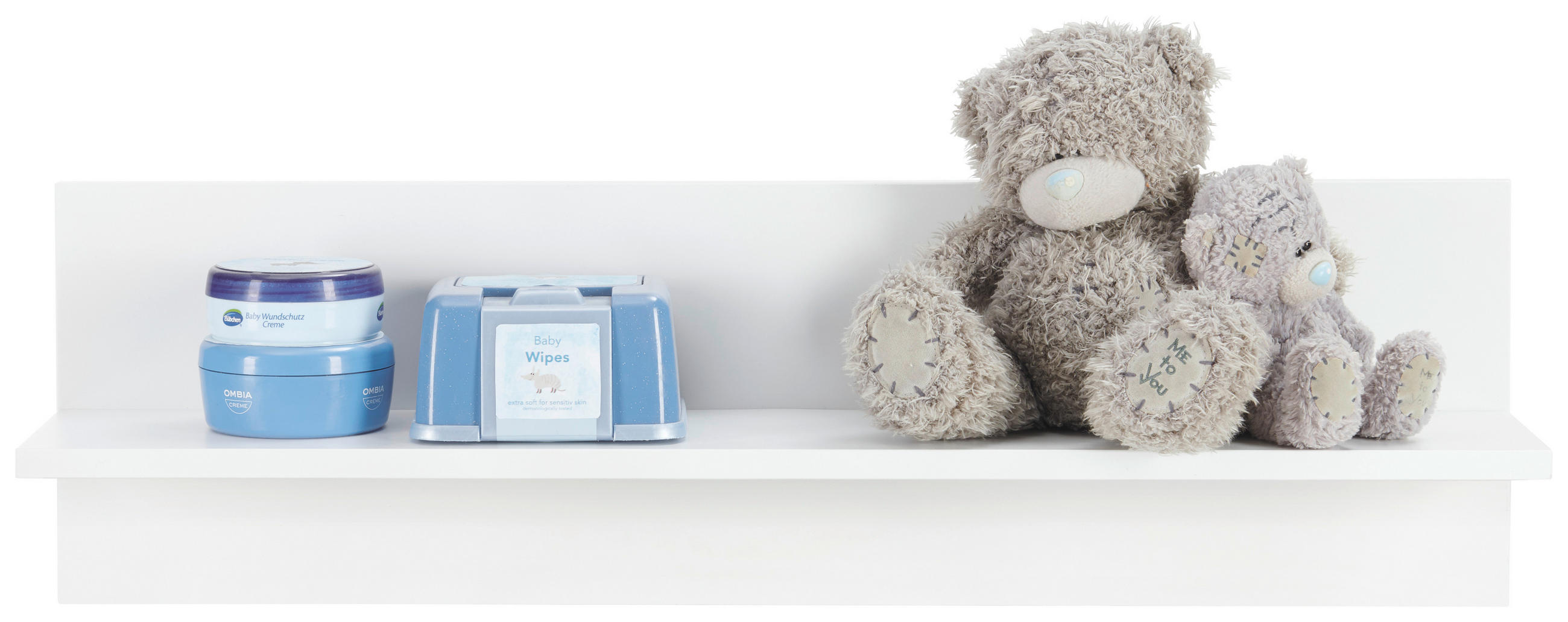 NÁSTĚNNÁ POLICE, bílá, 75,5/22/15,5 cm - bílá, Basics, kompozitní dřevo (75,5/22/15,5cm) - My Baby Lou