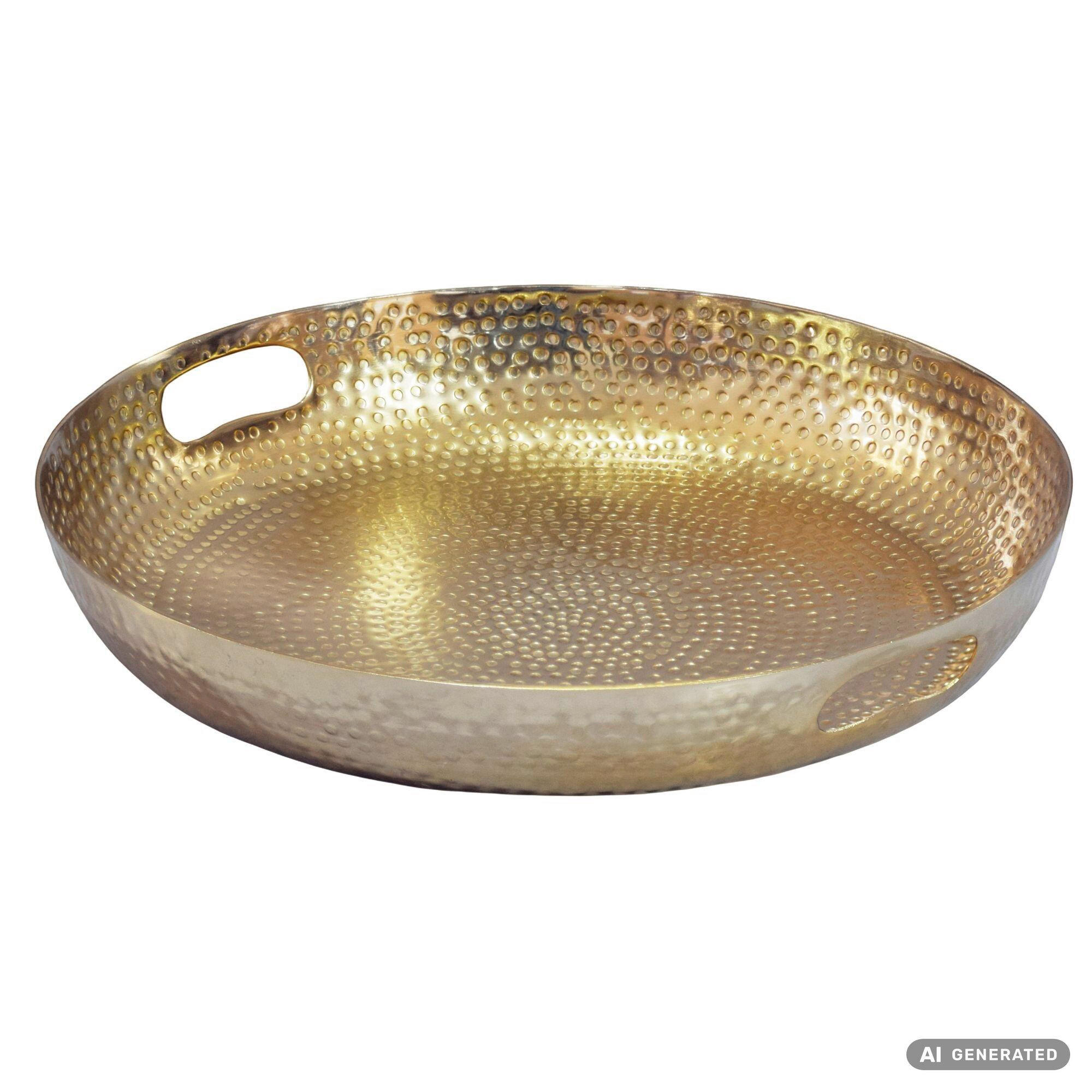 GYÜMÖLCSÖSTÁL     - aranyszínű, Design, fém (38/7/38cm) - Livetastic