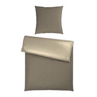 WENDEBETTWÄSCHE Satin 155/220 cm  - Taupe, Textil (155/220cm) - Bio:Vio