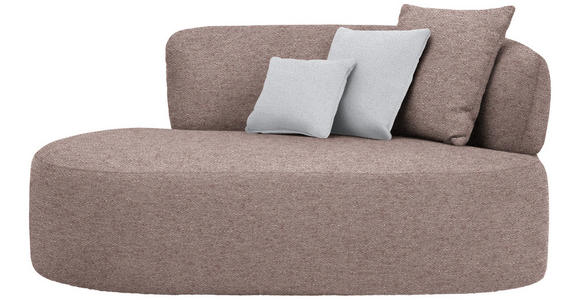 RÉCAMIERE  in Chenille Hellgrau, Rotbraun  - Rotbraun/Hellgrau, MODERN, Kunststoff/Textil (166/86/105cm) - Hom`in