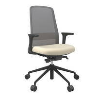 DREHSTUHL Grau, Schwarz, Beige  - Beige/Schwarz, MODERN, Leder/Kunststoff (70/103-115/70cm)