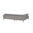 ECKSOFA in Webstoff Taupe  205/280 cm  - Taupe/Schwarz, Design, Textil/Metall (205/280cm) - Xora