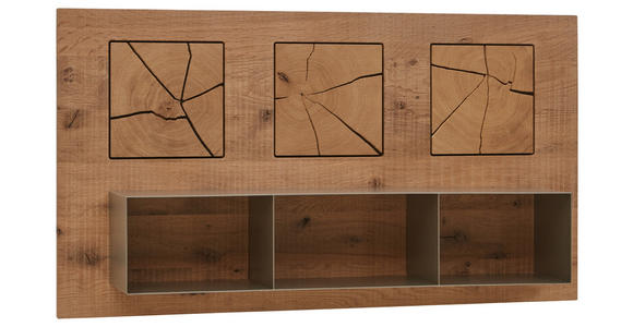 WANDPANEEL 106/58/22 cm - Eichefarben/Titanfarben, Natur, Holz/Metall (106/58/22cm) - Valnatura
