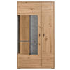 VITRINE in Eiche Artisan, Grau  - Dunkelgrau/Eiche Artisan, Design, Glas/Holzwerkstoff (93,7/170,8/37,2cm) - SetOne by Musterring