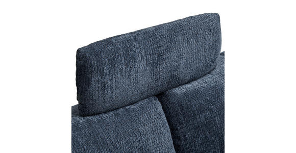 ECKSOFA Blau Chenille  - Blau/Schwarz, KONVENTIONELL, Textil/Metall (291/153cm) - Hom`in