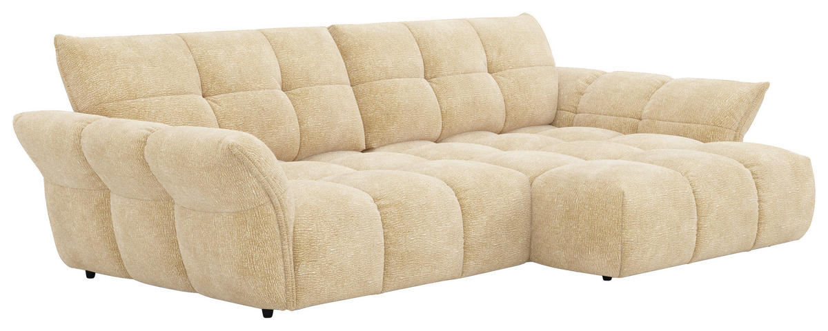 SAROKKANAPÉ textil krémszínű  - krémszínű/fekete, Design, műanyag/textil (312/177cm) - Welnova