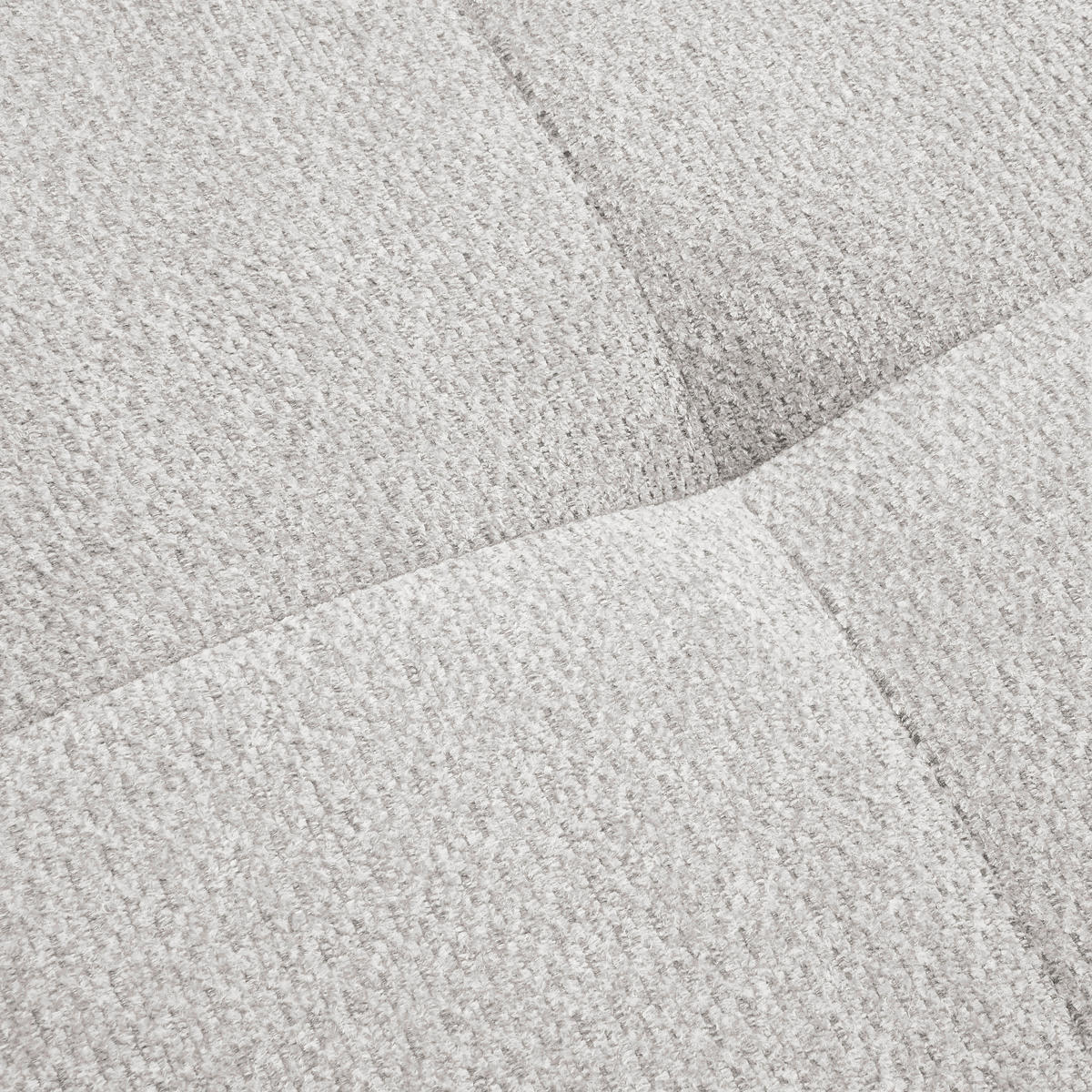 ECKSOFA in Chenille Hellgrau  - Hellgrau/Schwarz, Modern, Textil/Metall (290/182cm) - Hom`in
