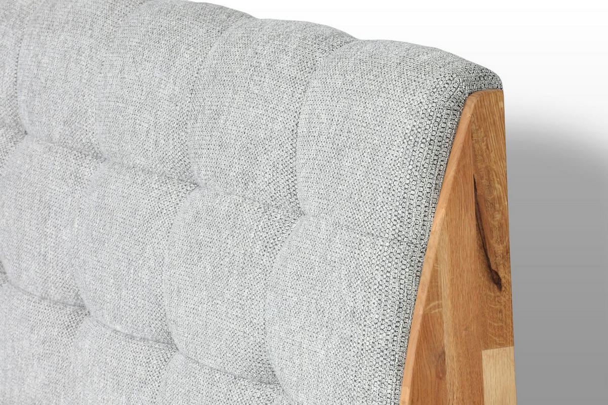 BOXSPRING KREVET 180/200 cm     siva  - siva/prirodna boja, Konvencionalno, tekstil/drvo (180/200cm) - Venda