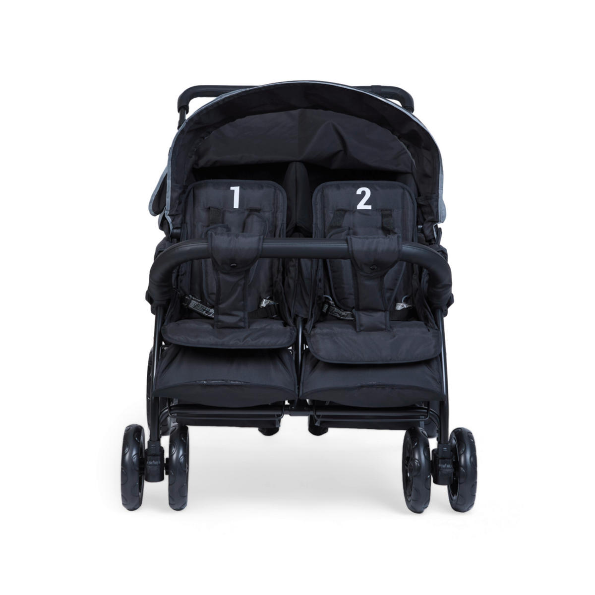 GESCHWISTERWAGEN  - Schwarz, Basics, Kunststoff/Metall (130/85/108cm) - Childhome