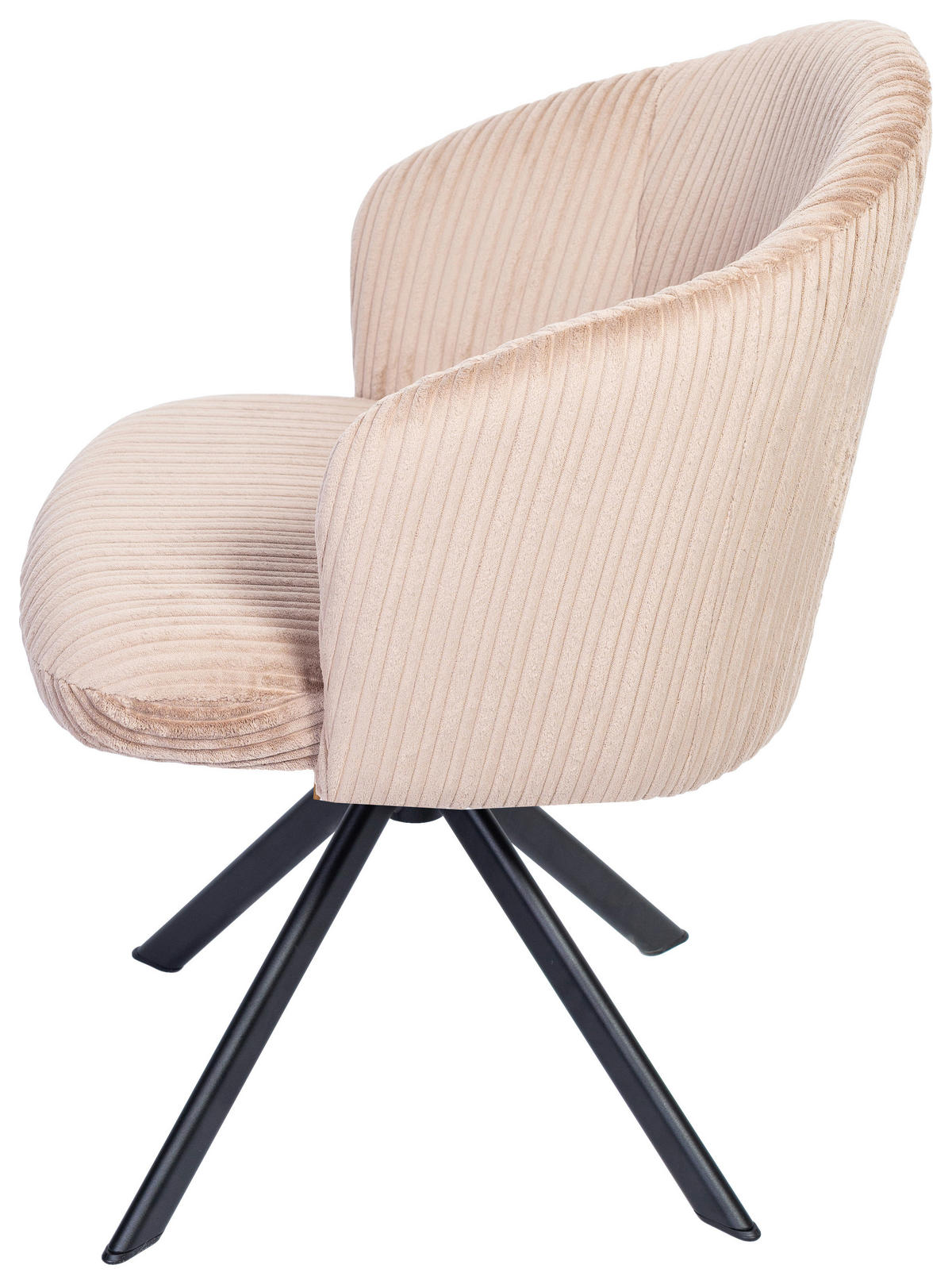 ARMLEHNSTUHL  in Schmiedeeisen Feincord  - KONVENTIONELL, Textil/Metall (61/82/59cm) - Stylife