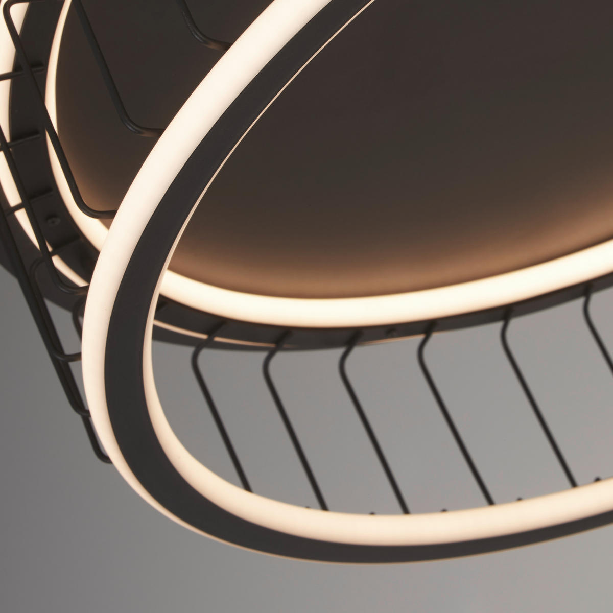 LED-DECKENLEUCHTE 60/17,5 cm   - Schwarz/Weiß, Basics, Kunststoff/Metall (60/17,5cm)