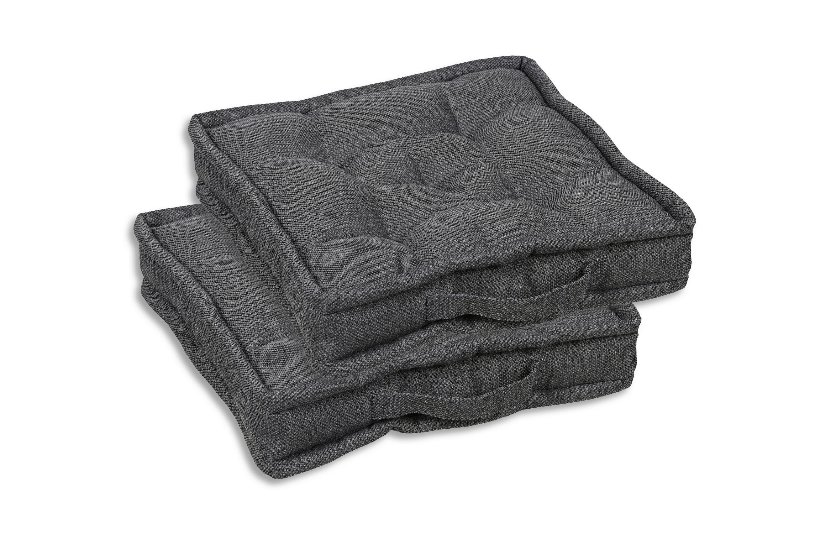 GARTENSITZKISSENSET Uni  - Anthrazit, Basics, Textil (40/8/40cm)