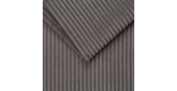 ECKSOFA Dunkelgrau Cord  - Dunkelgrau/Schwarz, MODERN, Kunststoff/Textil (180/300cm) - Carryhome