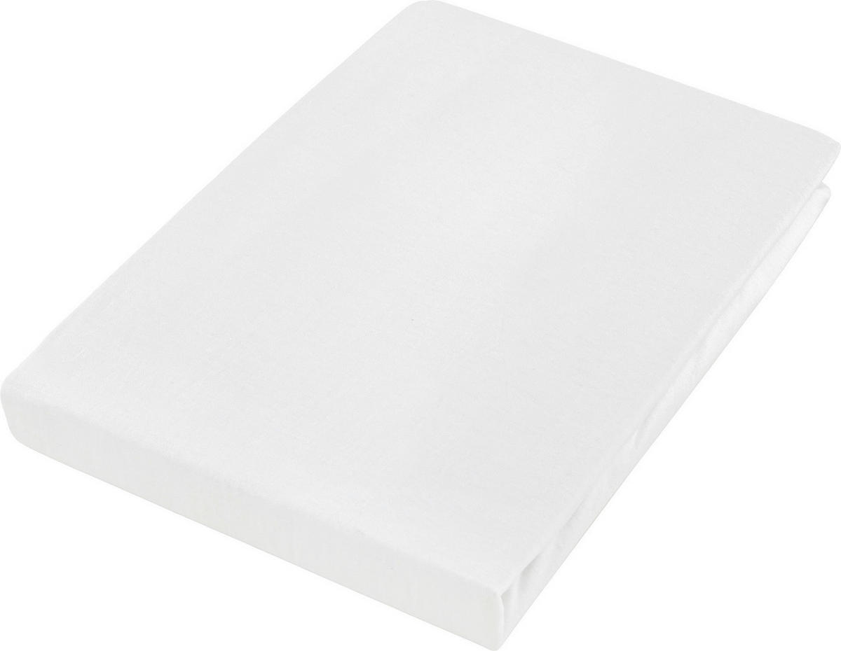SPANNBETTTUCH Sissi Jersey  - Weiß, Basics, Textil (180/200cm) - Esposa
